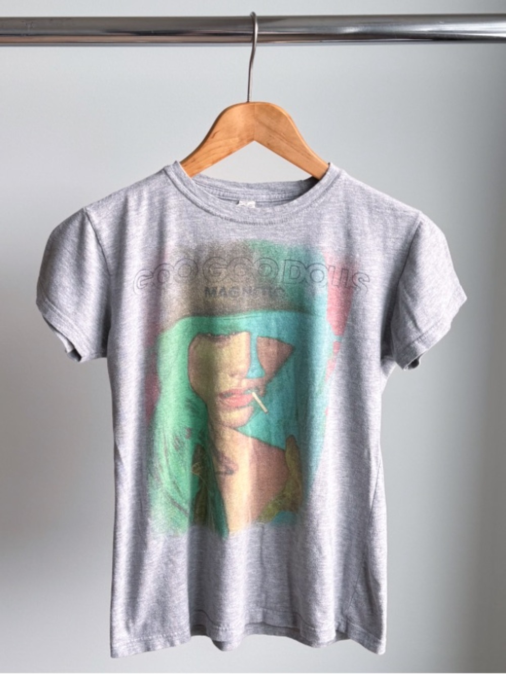 Goo Goo Dolls Magnetic Album Tour Graphic Tee Womens L Fits S M Grey